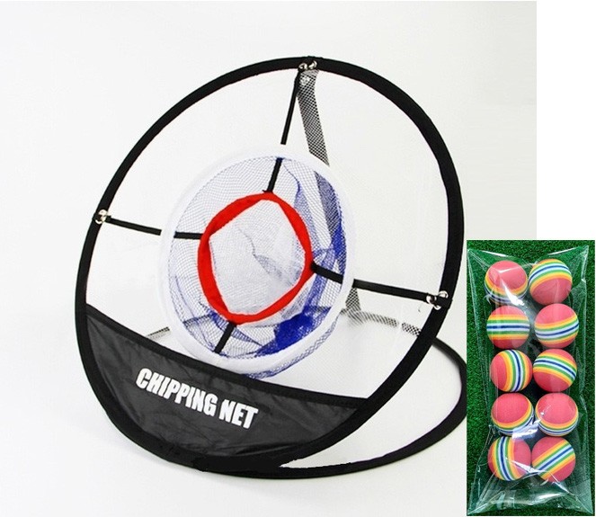 Golf 高爾夫小型切桿練習網+收納袋 加贈10顆高密度室內專用高爾夫泡棉球