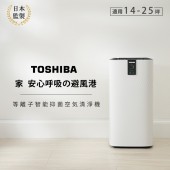 日本東芝TOSHIBA 等離子智能抑菌空氣清淨機(適用14-25坪) CAF-W116XTW