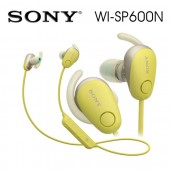 SONY索尼  無線藍牙降噪運動防水繞頸式耳機 續航力6HR(WI-SP600N)黃色
