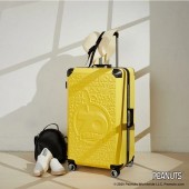 【SNOOPY】史努比28吋鋁框運動款行李箱-70週年浮雕黃